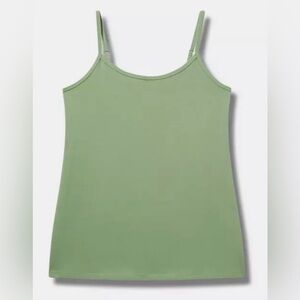 #x1389 - TORRID Foxy Tank Top Cami Sleeveless Adjustable Strap Loden Frost Green